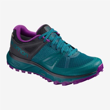 Salomon TRAILSTER GTX W Womens Hiking Shoes Turquoise UK XAMH